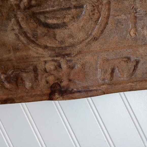 Angel Pazmino Tooled Leather Chair Seat Replacement Part Mexican Aztec Vintage - Picture 12 of 16